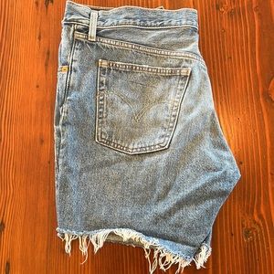 Levi 501 distressed denim shorts. Size 31. 3.5 inch inseam.